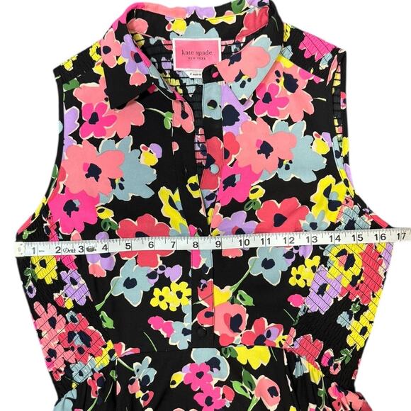 Kate Spade Wildflower Bouquet Midi Dress - Size 4 - Picture 4 of 4